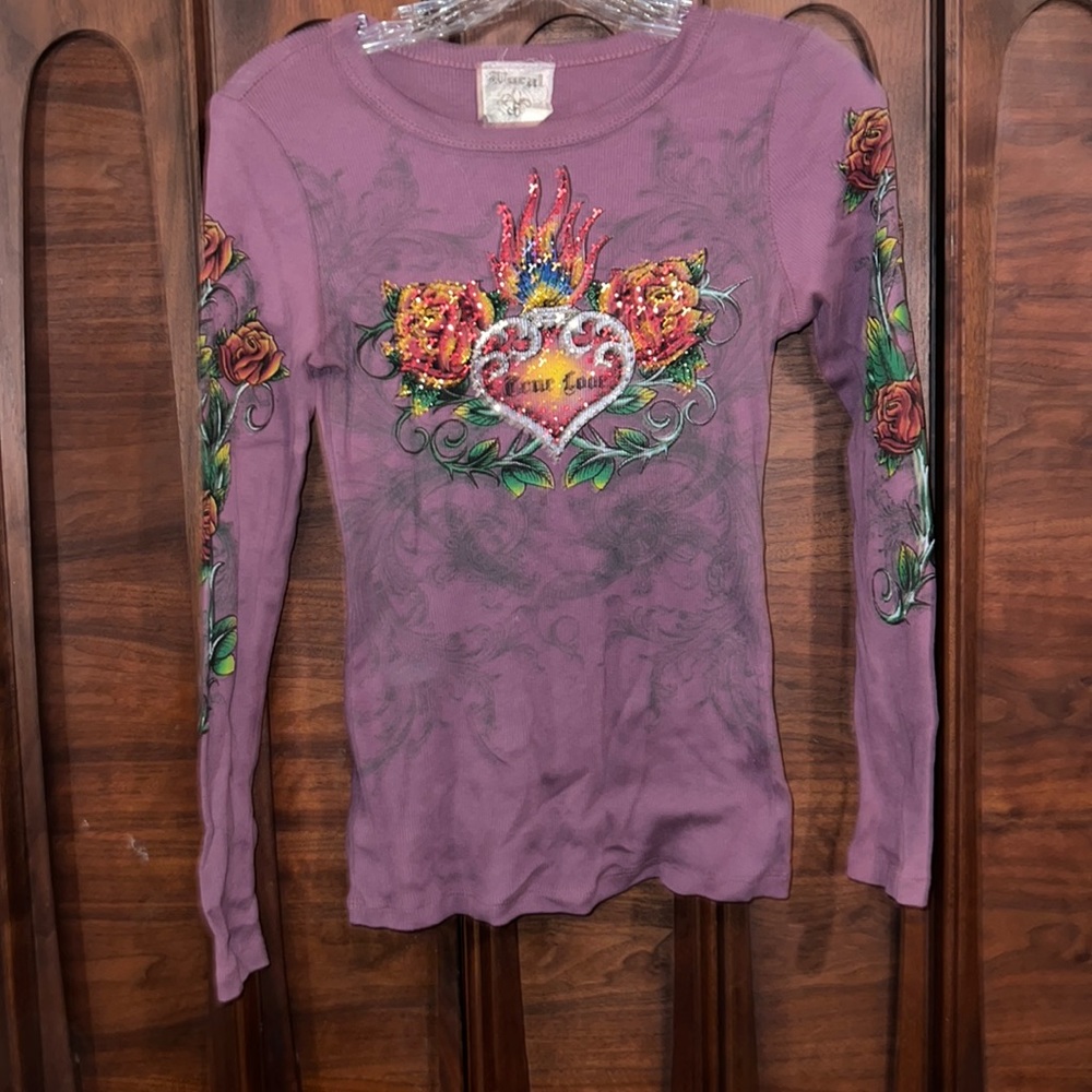 Vocal bling long sleeved ladies size medium